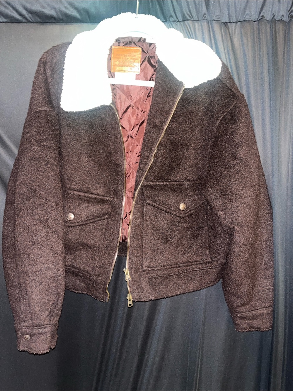 Levi’s Women’s Brown Sherpa Collar Bomber Jacket